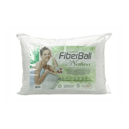 Almohada Fibra de Poliester ( 70 x 40 cm ) Fiberball Nativa con Faja