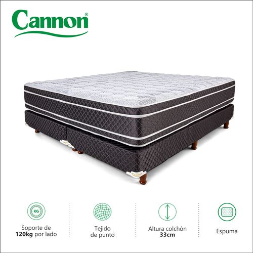 Colchón y Sommier QUEEN SIZE (160 X 200 cm) Cannon Renovation Europillow