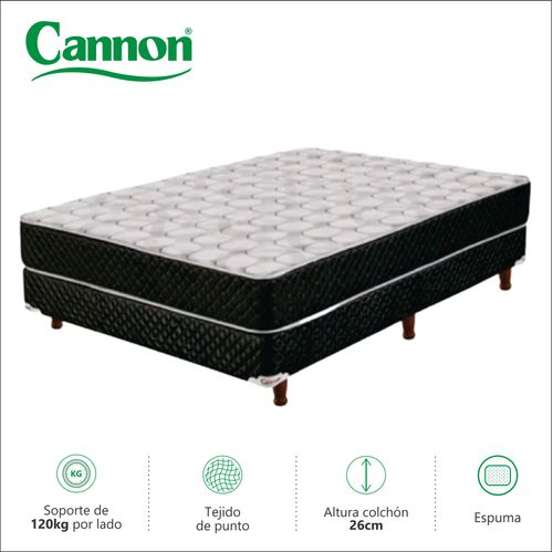 Colchon y Sommier 2 1/2 PLAZAS (140 x 190 cm) Cannon Renovation