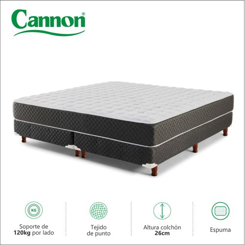 Colchon y Sommier KING SIZE (180 x 200 cm) Cannon Renovation