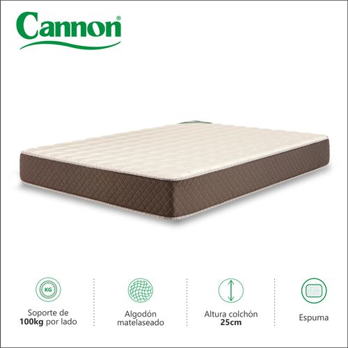 Colchón 2 PLAZAS (130 X 190 cm) Cannon Exclusive
