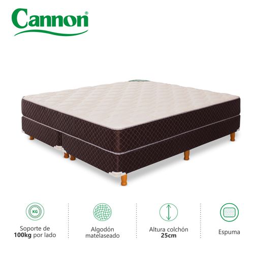 Colchón y Sommier QUEEN SIZE (160 X 200 cm) Cannon Exclusive