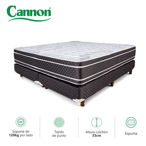 Colchón y Sommier KING SIZE (180 X 200 cm) Cannon Renovation Europillow
