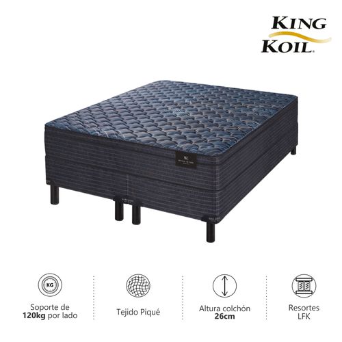 Colchon y Sommier 1 Plaza ( 80 x 190 cm ) Kingkoil Aspen
