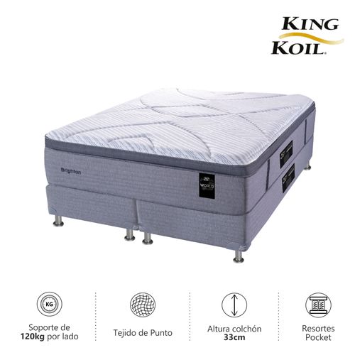 Colchón y Sommier SUPERKING (200 X 200 cm) Brighton King Koil