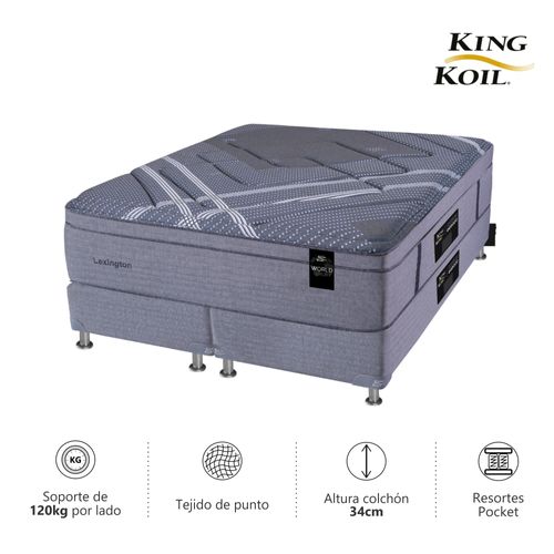 Colchon y Sommier King Size ( 180 x 200 cm ) Kingkoil Lexington