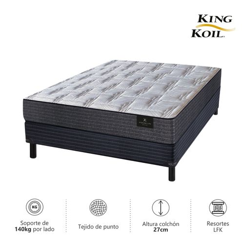 Colchon y Sommier 2 1/2 Plazas ( 150 x 190 cm ) Kingkoil XL