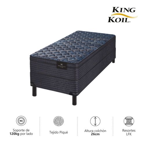Colchon y Sommier 1 Plaza ( 80 x 190 cm ) Kingkoil Aspen