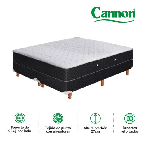 Colchón y Sommier KING SIZE (180 X 200 cm) Cannon Doral