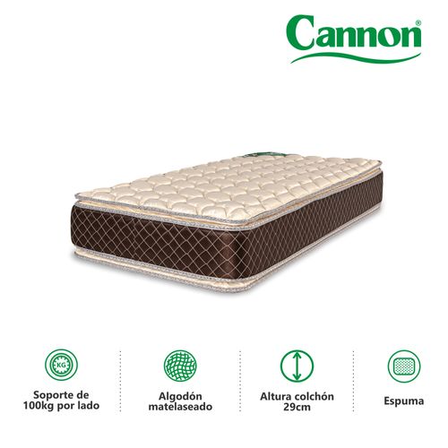 Colchón TWIN (100 X 190 cm) Cannon Exclusive Pillow Top