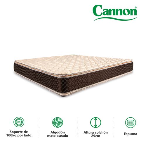 Colchón 2 1/2 PLAZAS (140 X 190 cm) Cannon Exclusive Pillow Top