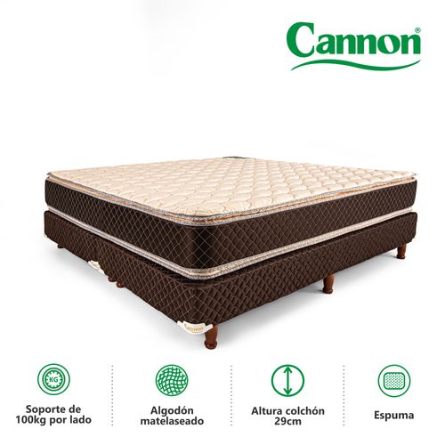 Colchón y Sommier KING SIZE (180 X 200 cm) Cannon Exclusive Pillow Top