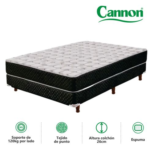 Colchon y Sommier 2 1/2 PLAZAS (150 x 190 cm) Cannon Renovation