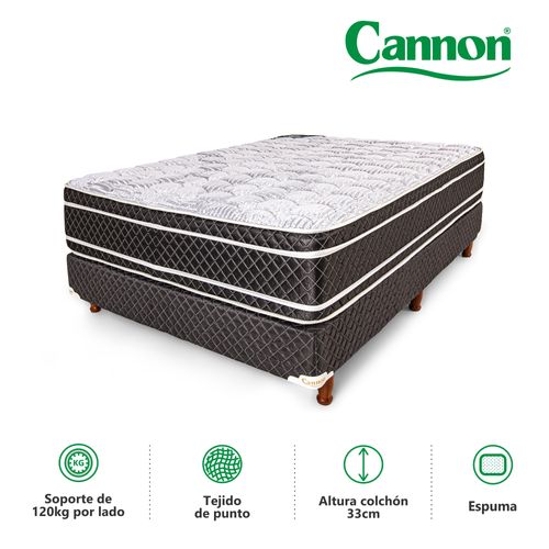 Colchón y Sommier 1 1/2  PLAZAS (90 X 190 cm) Cannon Renovation Europillow