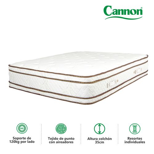 Colchon 2 1/2 PLAZAS (140 x 190 cm) Cannon Sublime Europillow