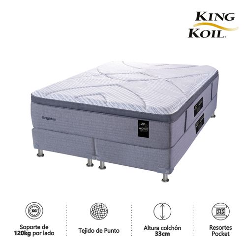 Colchón y Sommier SUPERKING (200 X 200 cm) Brighton King Koil