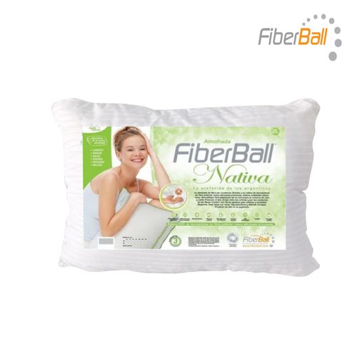 Almohada Fibra de Poliester ( 70 x 40 cm ) Fiberball Nativa con Faja