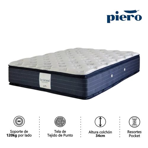 Colchón QUEEN SIZE (160 X 200 cm) Piero Le Grand II Pillow Top